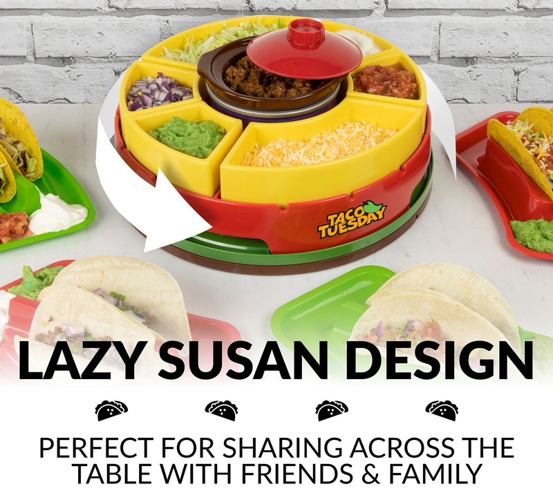 Taco Tuesday Turntable Taco Bar w/ Taco Holders — View 4