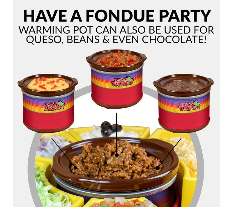 Taco Tuesday Turntable Taco Bar w/ Taco Holders — View 6