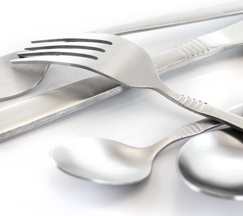 MegaChef Cravat 20-Piece Flatware Utensil Set in Matte Silver — View 3