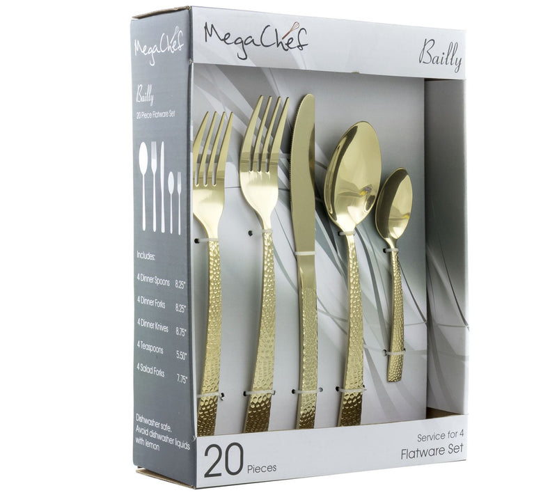 MegaChef Baily 20-Piece Flatware Utensil Set — View 7