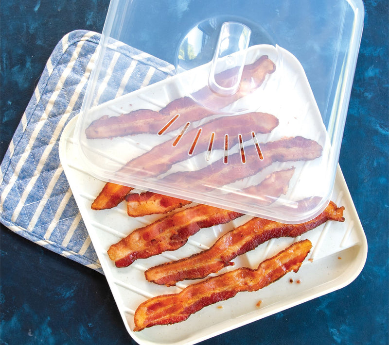 Nordic Ware Slanted Bacon Tray with Lid — View 5