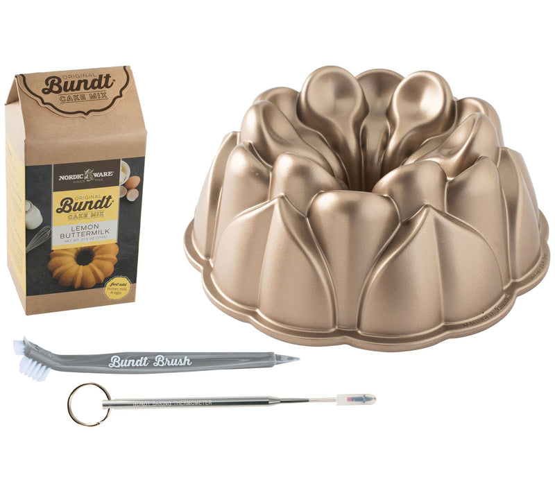 Nordic Ware Magnolia 4-Piece Spring Cake Set — Main view