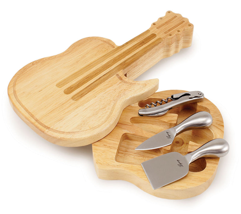 Picnic Time Guitar Cheese Cutting Board & ToolsSet — Main view