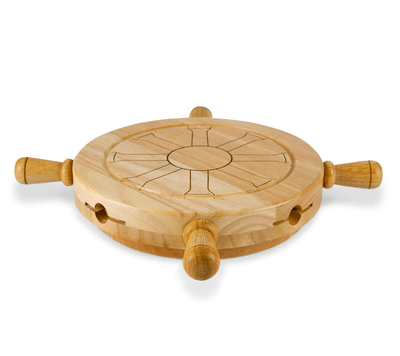 Picnic Time Ship Wheel Lazy Susan Cheese Board& Tools Set — View 4