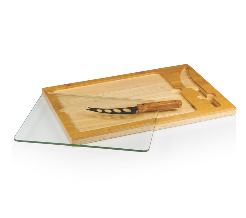 Picnic Time Icon Glass Top Cutting Board & Knife Set — View 2