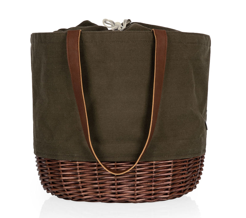 Picnic Time Coronado Canvas and Willow PicnicBasket Tote — View 14
