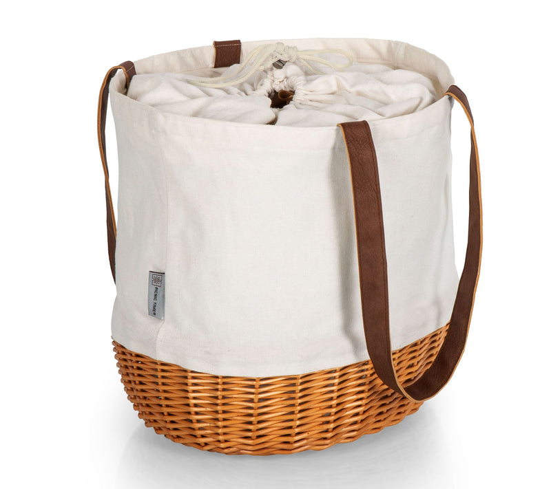 Picnic Time Coronado Canvas and Willow PicnicBasket Tote — View 3