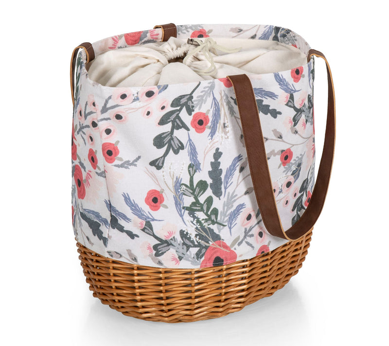 Picnic Time Coronado Canvas and Willow PicnicBasket Tote — View 11