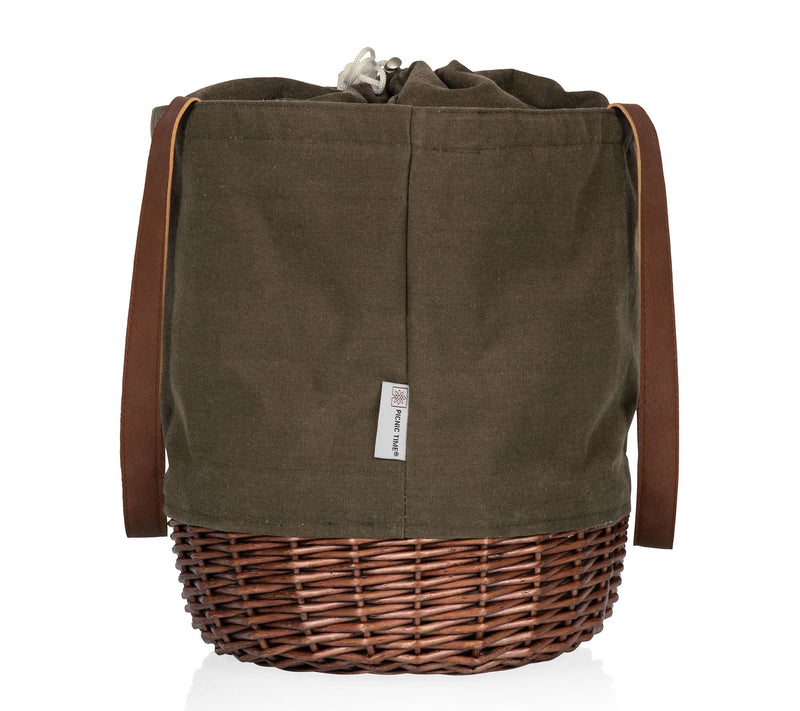 Picnic Time Coronado Canvas and Willow PicnicBasket Tote — View 12