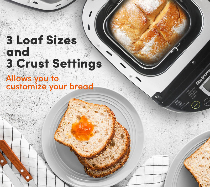 Elite Gourmet 2-lb Programmable Bread Machine Maker — View 4