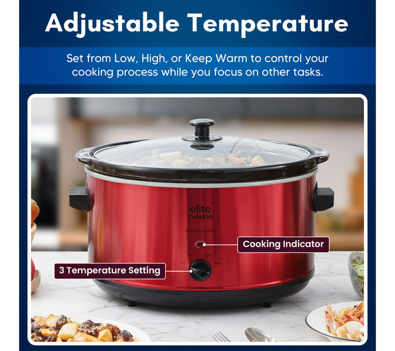 Elite Gourmet 8.5-qt Stainless Steel Slow Cooker — View 7