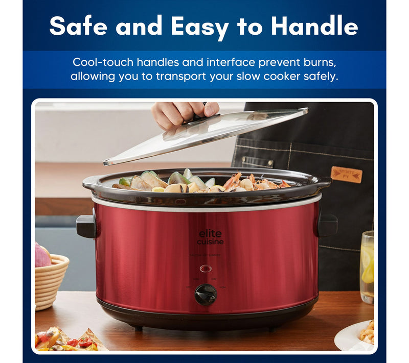 Elite Gourmet 8.5-qt Stainless Steel Slow Cooker — View 8