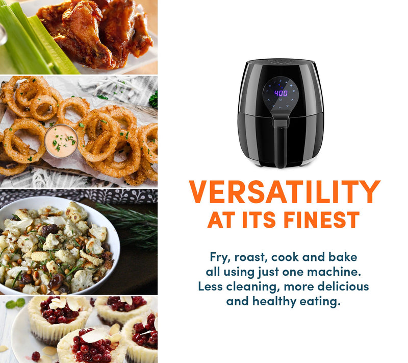 Elite Gourmet 7 Menu Functions 5.3-qt Digital Air Fryer — View 6