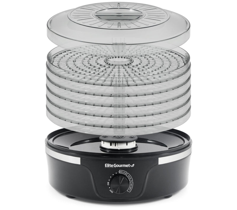Elite Gourmet Food Dehydrator with Dial and 5 Trays — View 7