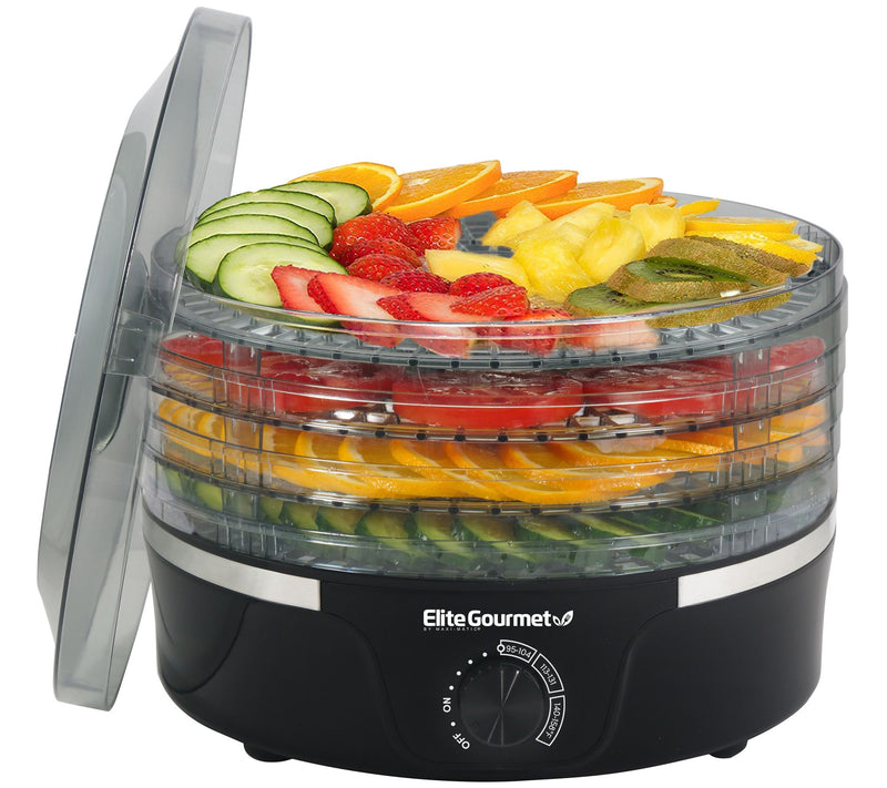 Elite Gourmet Food Dehydrator with Dial and 5 Trays — View 2