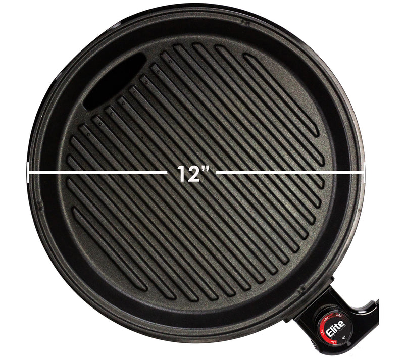 Elite Gourmet 12" Deluxe Indoor Grill with Lid — View 7