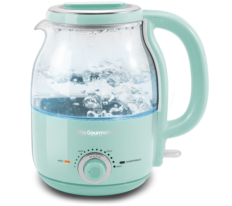 Elite Gourmet 1.2L Electric Honeypot Glass Kettle — Main view