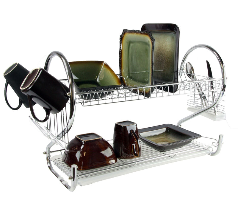 MegaChef 16 In. Two Shelf Dish Rack — View 5