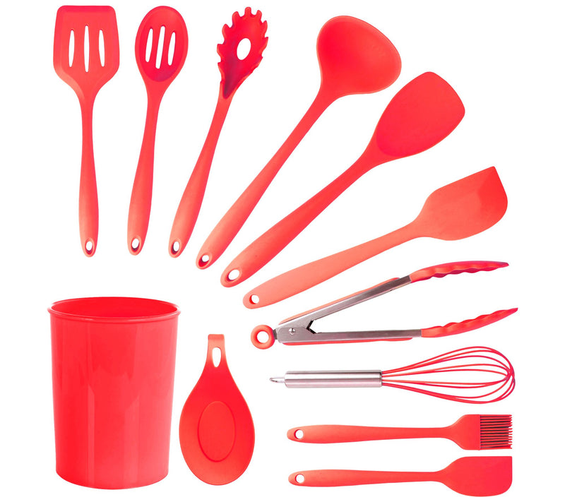 MegaChef 12 Piece Silicone Kitchen Utensil Set — View 9