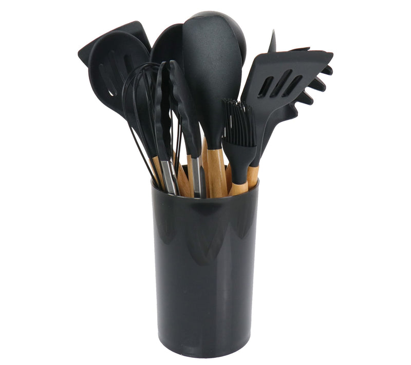 MegaChef 12 Piece Silicone & Wood Utensil Set — View 11