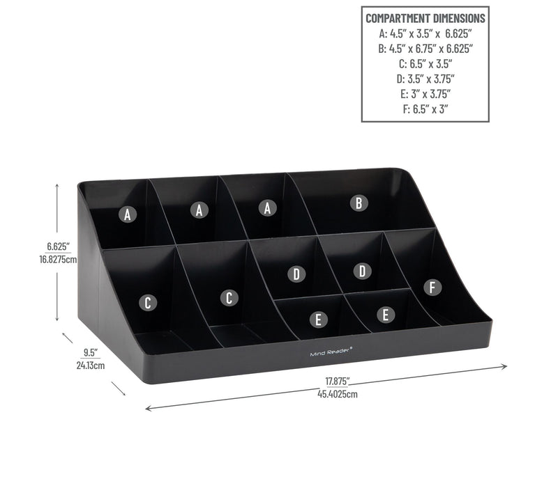 Mind Reader 11 Compartment Condiment Organizer — View 3