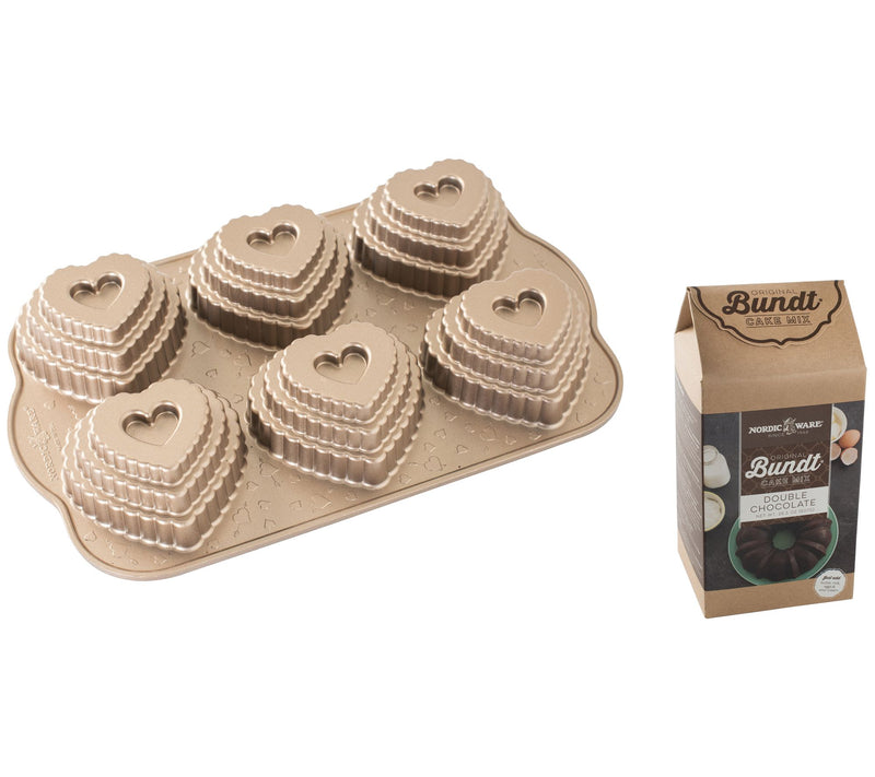 Nordic Ware Heart Cakelet Bundle — Main view