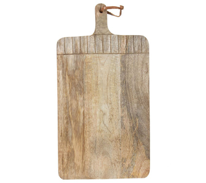 Foreside Tall Rectangle Hand Carved Wood Cutting Board