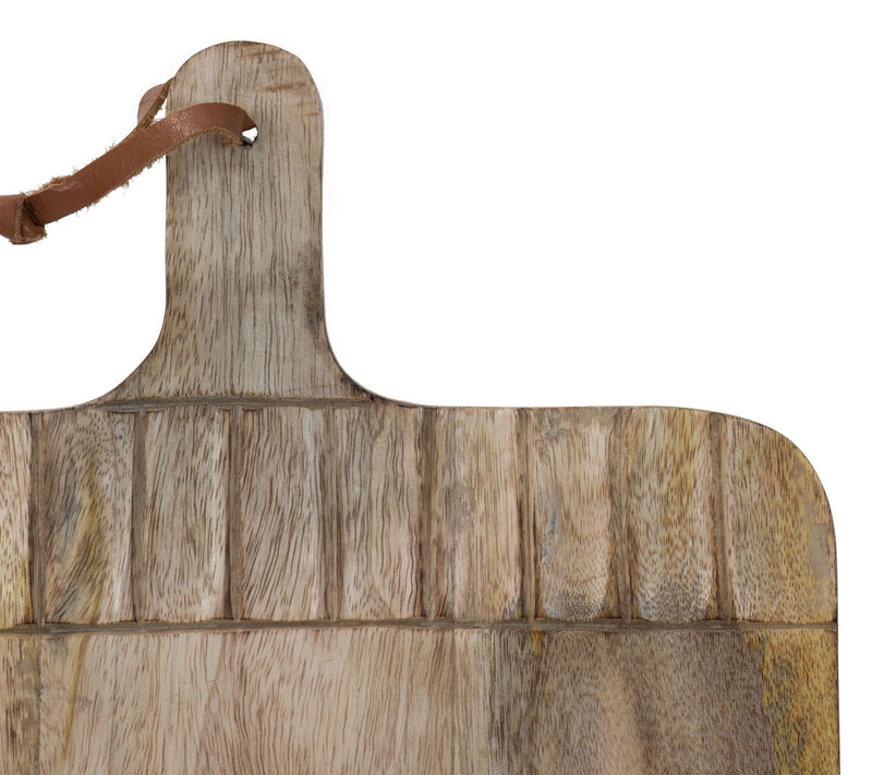 Foreside Wide Rectangle Hand Carved Wood Cutting Board — View 2