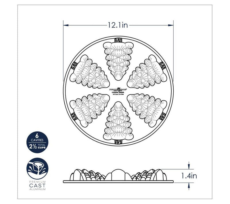 Nordic Ware Evergreen Cakelet Pan — View 5