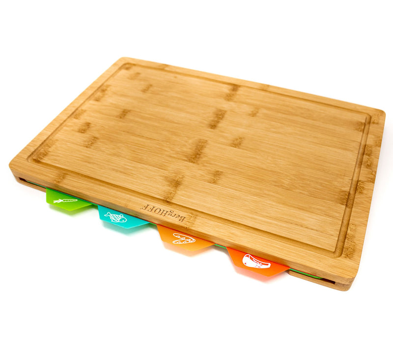 BergHOFF Bamboo 5pc Cutting Board w/ 4 Muti-colored inserts — View 3