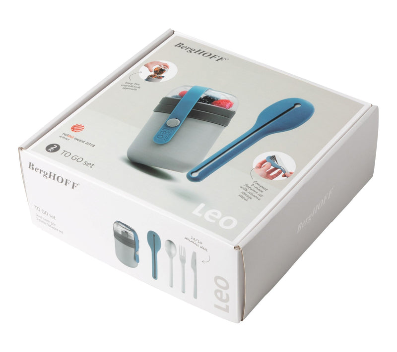 BergHOFF Leo To-Go Set: Dual Lunch Box and Flatware Set — View 3