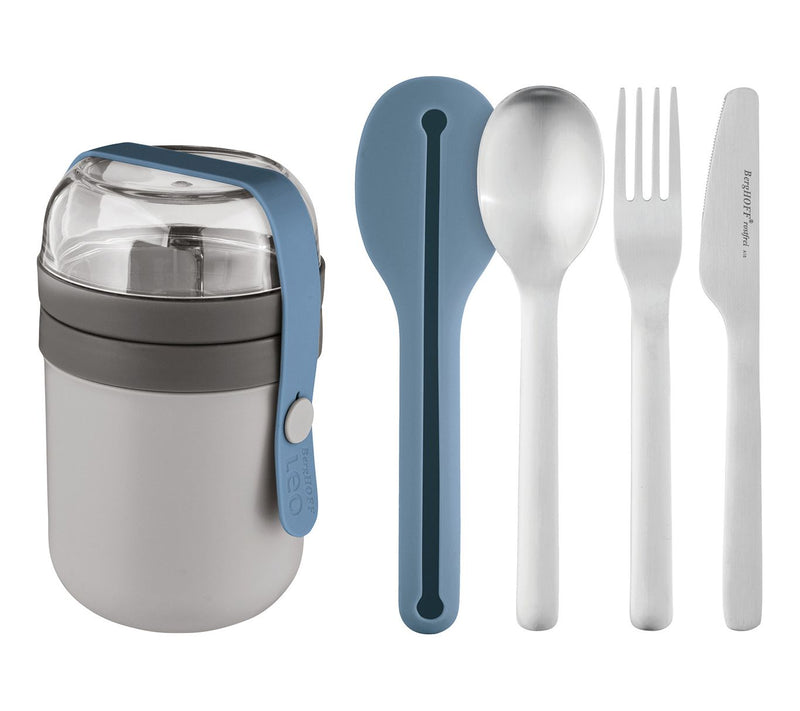 BergHOFF Leo To-Go Set: Dual Lunch Box and Flatware Set — Main view