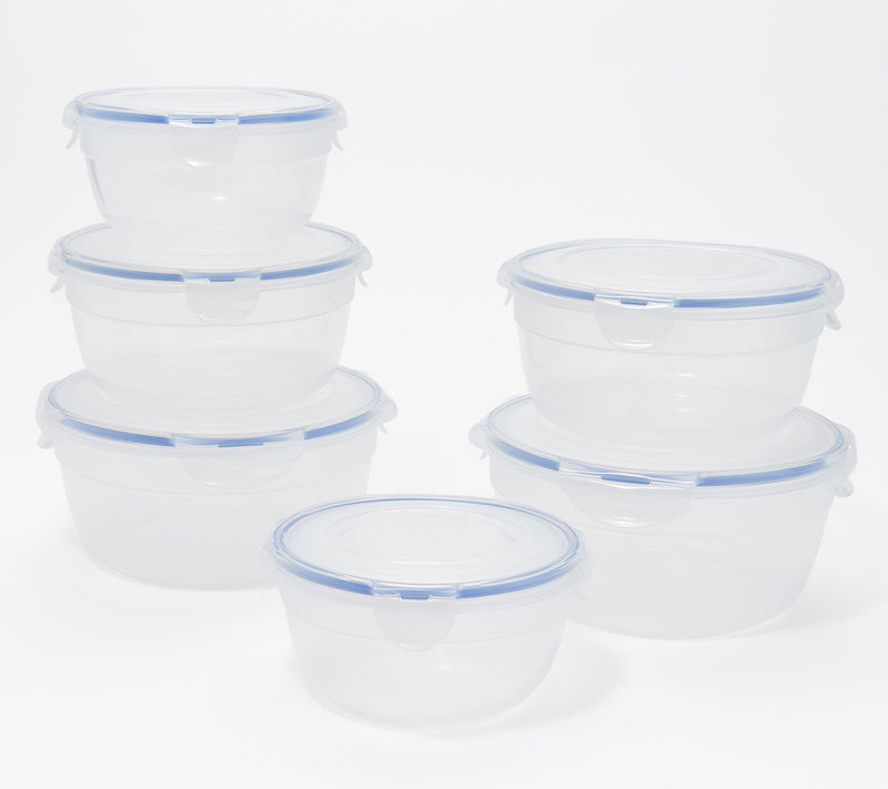 LocknLock 6-Piece Nesting Bowl Storage Set with Color Body — View 6