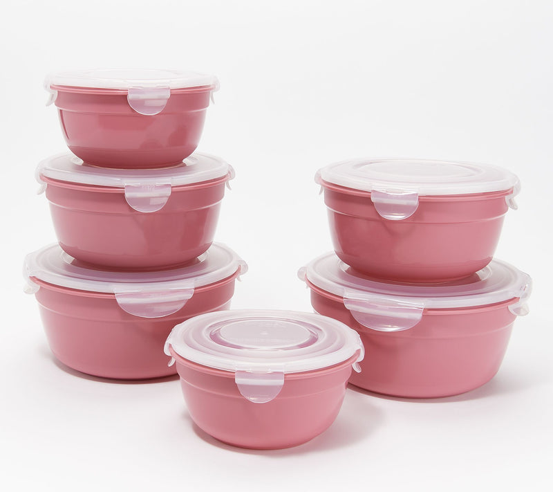 LocknLock 6-Piece Nesting Bowl Storage Set with Color Body — View 57
