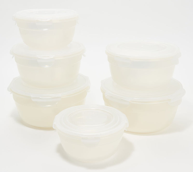 LocknLock 6-Piece Nesting Bowl Storage Set with Color Body — View 16