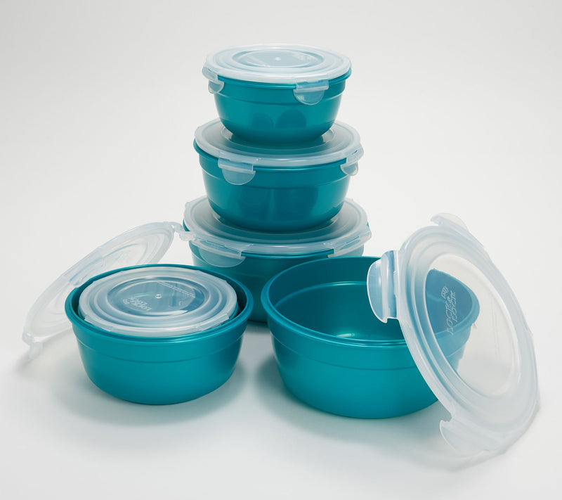 LocknLock 6-Piece Nesting Bowl Storage Set with Color Body — View 29