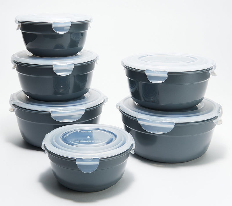 LocknLock 6-Piece Nesting Bowl Storage Set with Color Body — View 63