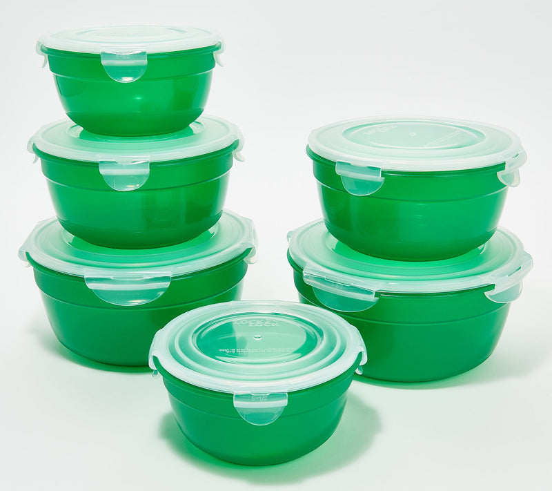 LocknLock 6-Piece Nesting Bowl Storage Set with Color Body — View 12