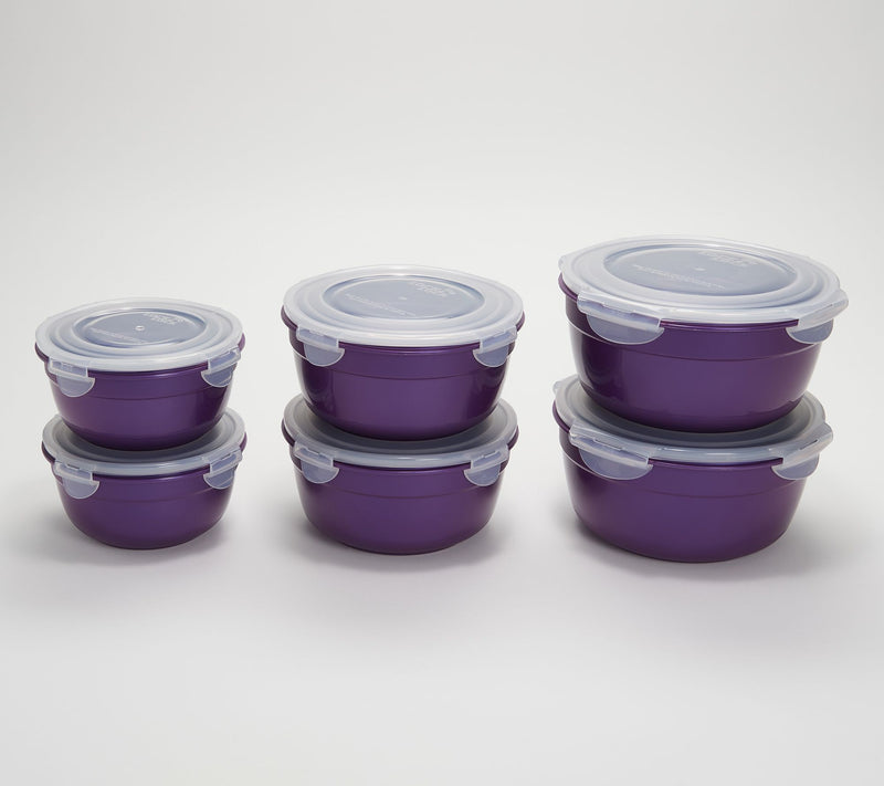 LocknLock 6-Piece Nesting Bowl Storage Set with Color Body — View 27