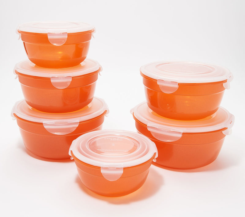 LocknLock 6-Piece Nesting Bowl Storage Set with Color Body — View 66