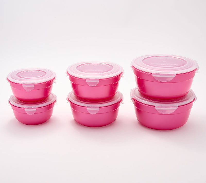 LocknLock 6-Piece Nesting Bowl Storage Set with Color Body — View 22