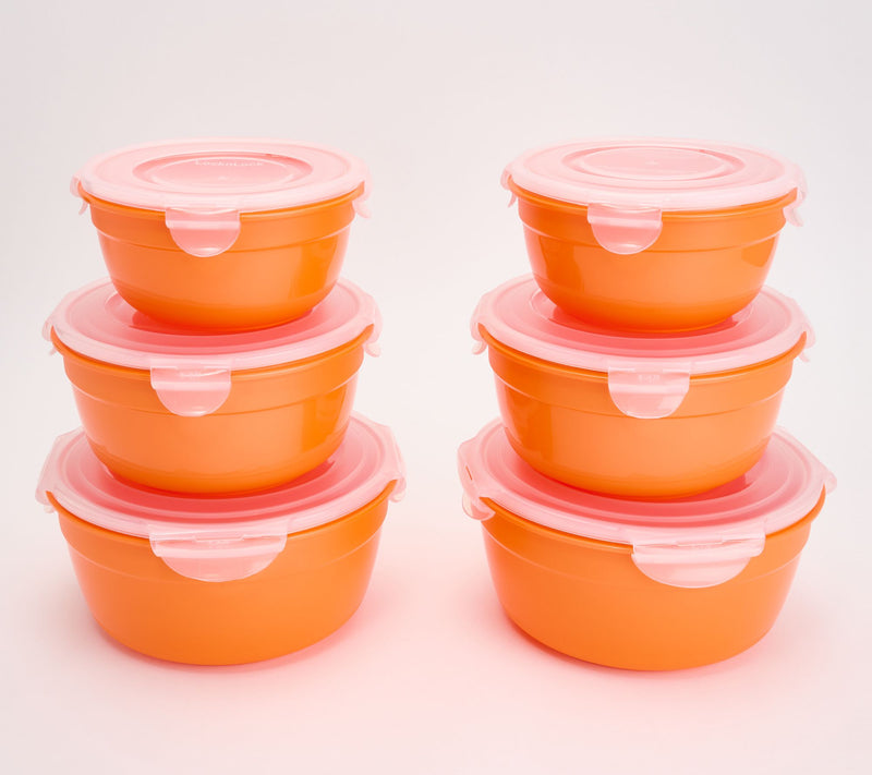 LocknLock 6-Piece Nesting Bowl Storage Set with Color Body — View 68