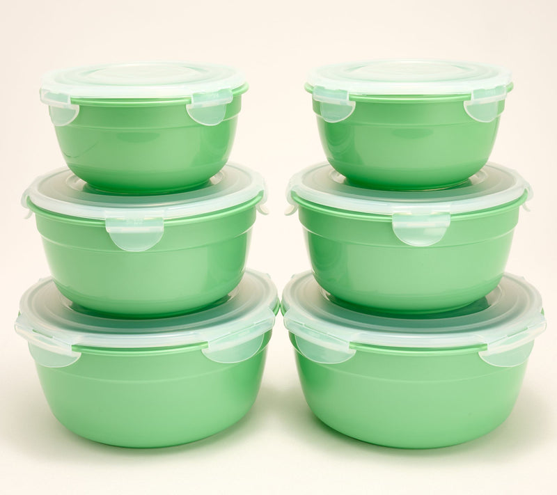 LocknLock 6-Piece Nesting Bowl Storage Set with Color Body — View 20