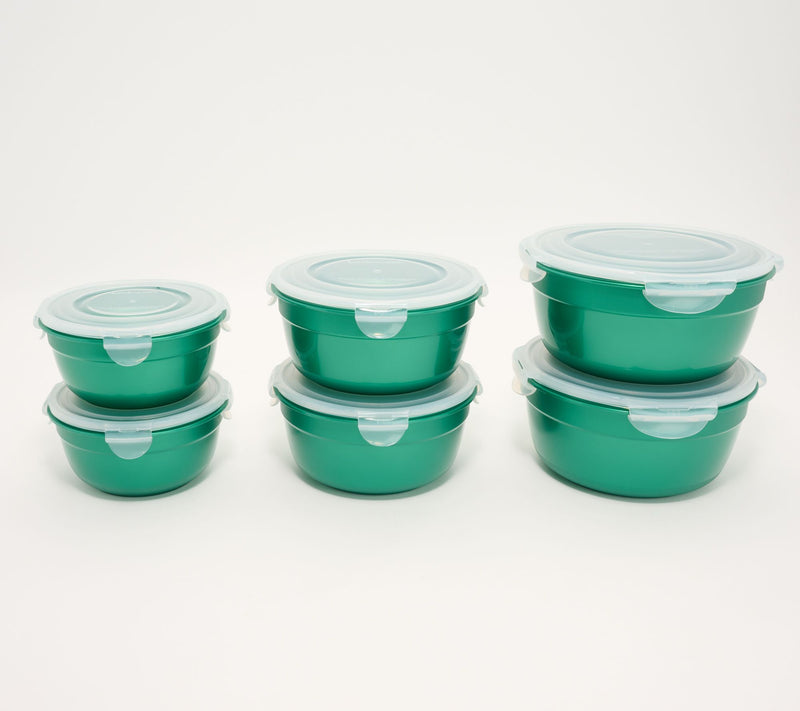 LocknLock 6-Piece Nesting Bowl Storage Set with Color Body — View 14