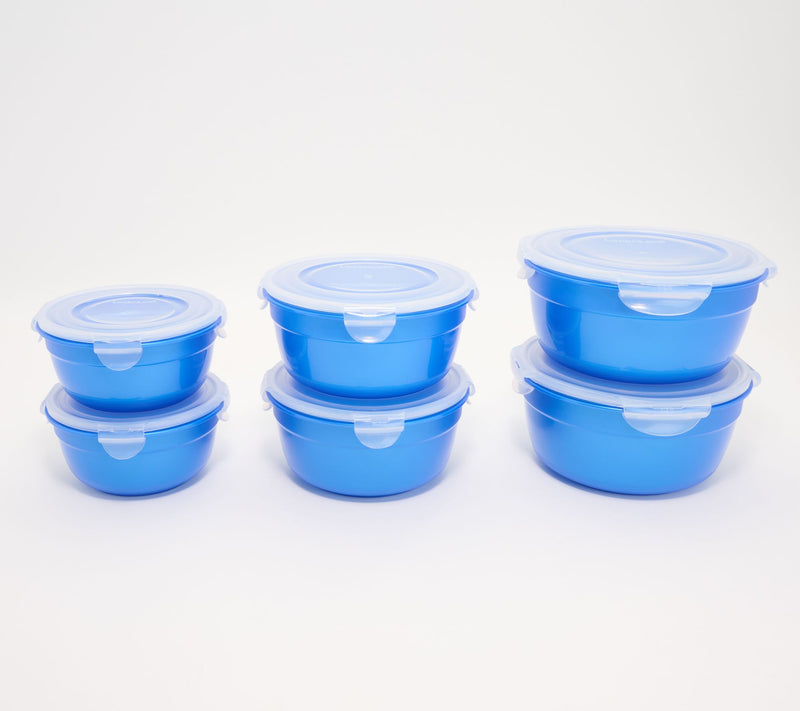 LocknLock 6-Piece Nesting Bowl Storage Set with Color Body — View 10