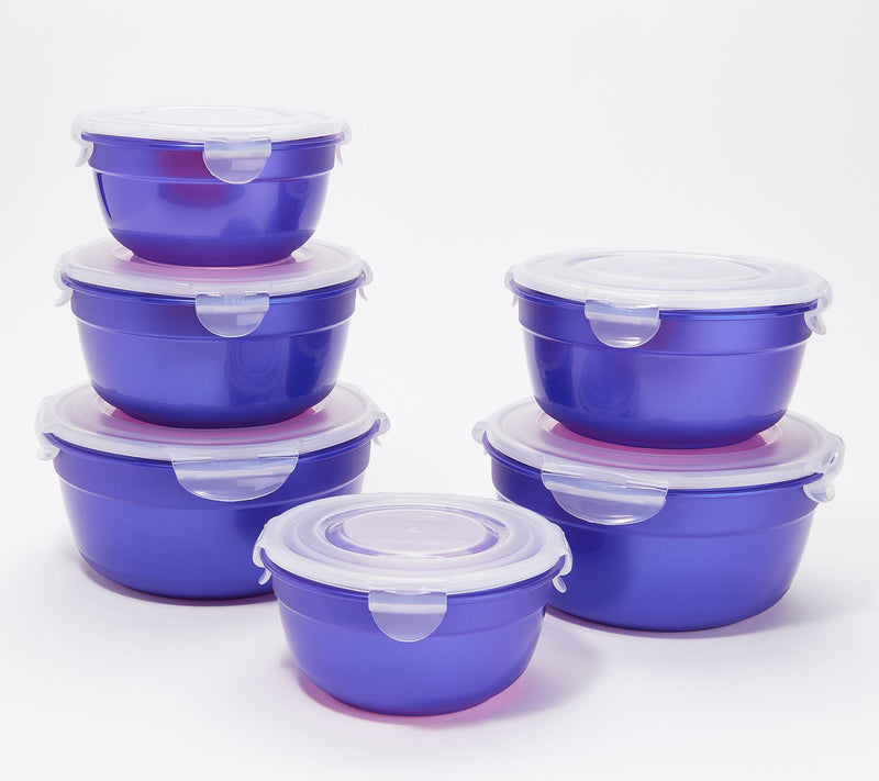 LocknLock 6-Piece Nesting Bowl Storage Set with Color Body — View 70