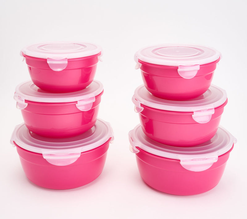 LocknLock 6-Piece Nesting Bowl Storage Set with Color Body — View 71