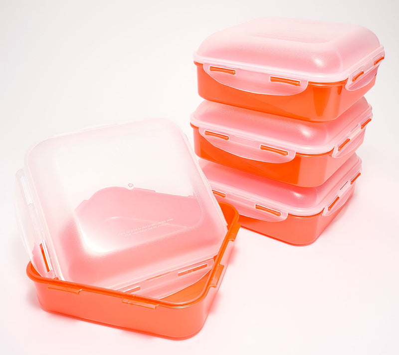 LocknLock Set of 4 Square Storage Containers with Dome Lids — View 20