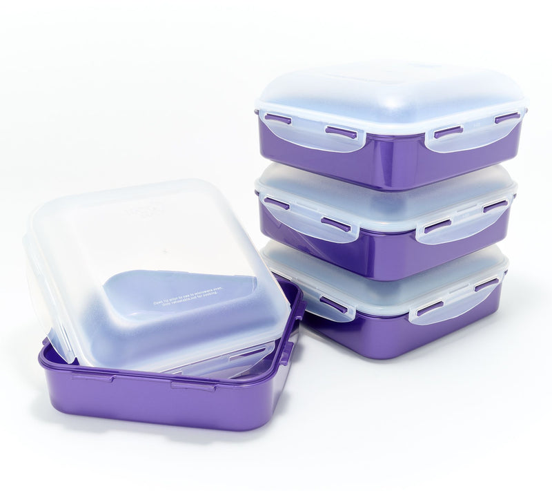 LocknLock Set of 4 Square Storage Containers with Dome Lids — View 88