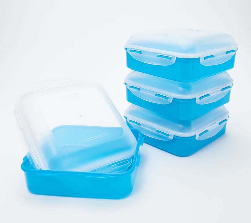LocknLock Set of 4 Square Storage Containers with Dome Lids — View 5